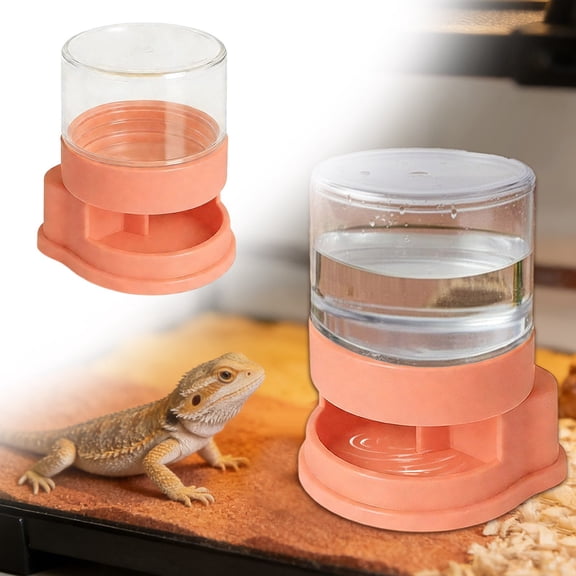 Reptile Food Water Feeder Bowl Automatic Water Dispenser Small Dish for Tortoise Reptiles Amphibians Terrarium Accessory