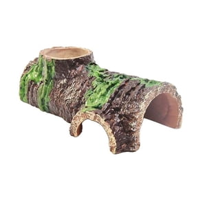 Reptile Gecko Hide Cave Natural Looking Basking Platform Terrarium Decor Resin Hollow Hide Cave for Lizard Leopard Gecko Bearded Dragon