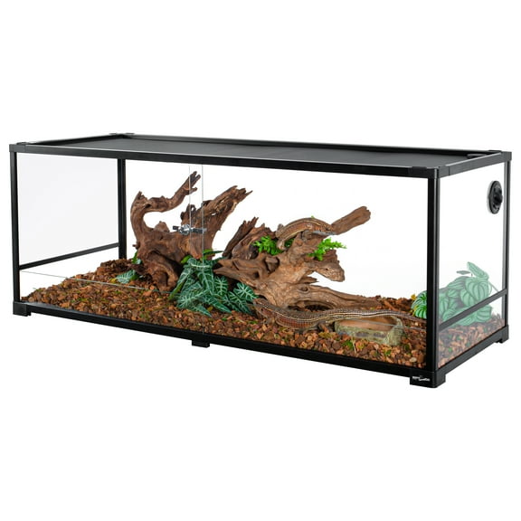 Reptile Glass Tank - 48 x 18 x 18 Inches Knock Down Full View Natural Terrarium