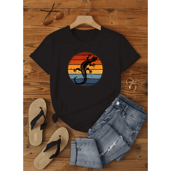 Reptile Graphic For Lizard Animal Lovers Herpetology Fans Art Unisex T-Shirt up to Size 5XL