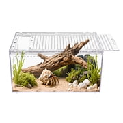 Reptile Growth Reptile PC Terrarium,Tarantula Enclosure,Spider Tank with Magnetic Button.16"x10" x 8" Lizard Enclosure,Reptile Breeding Tank for Insect,Fish,Tarantula,Hermit Crab,Small Bearded Drago
