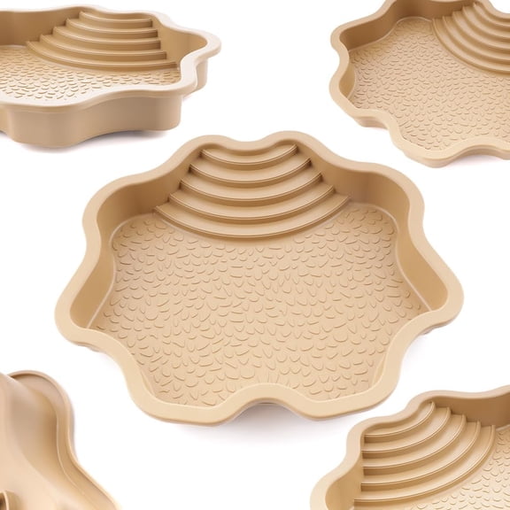 Reptile Habitat Bathing Pool Food Dish Water Bowl with Slope Terrarium Decoration for Turtle Frog Lizard Gecko Snake