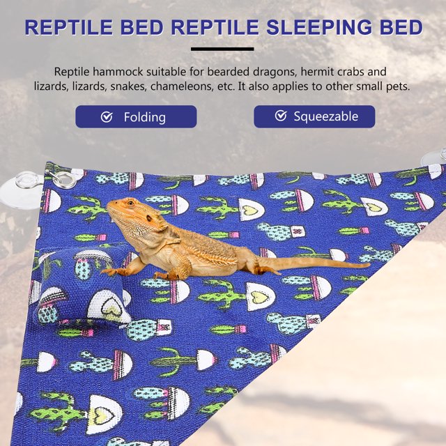 Reptile Hammock Climbing Decor Lizard Triangular Sleeping Bed Pet