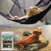 Reptile Hammock Lounger Ladder Accessories Set for Large Small Bearded Dragons Anole Geckos Lizards or Snakes