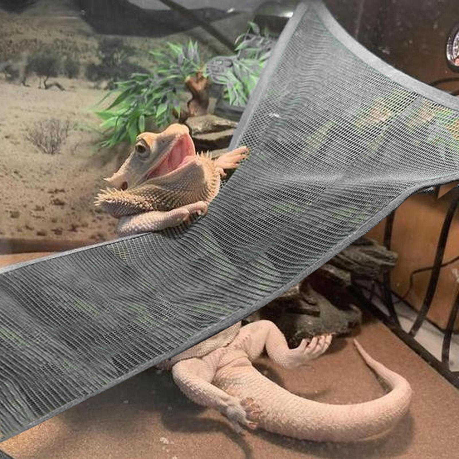 Reptile Hammock Snake with Suction Cup Toy Chameleon Accessories Bearded Dragon Black Walmart