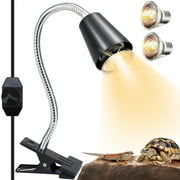 Reptile Heat Lamp,Aquarium Turtle Tank Basking Light,with 360° Rotatable Hose and Timed,UVA UVB Reptile Light with Adjustable Switch, for Lizard, Bearded Dragon,Turtle