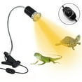thumbnail image 1 of Reptile Heat Lamp Tortoise Basking Spot Lamp Turtle 360°Rotatable Light Clamp Flexible Ceramic Clip Desk Light Holder Socket With Dimmable Switch For Aquarium Pet Lizard, 1 of 8