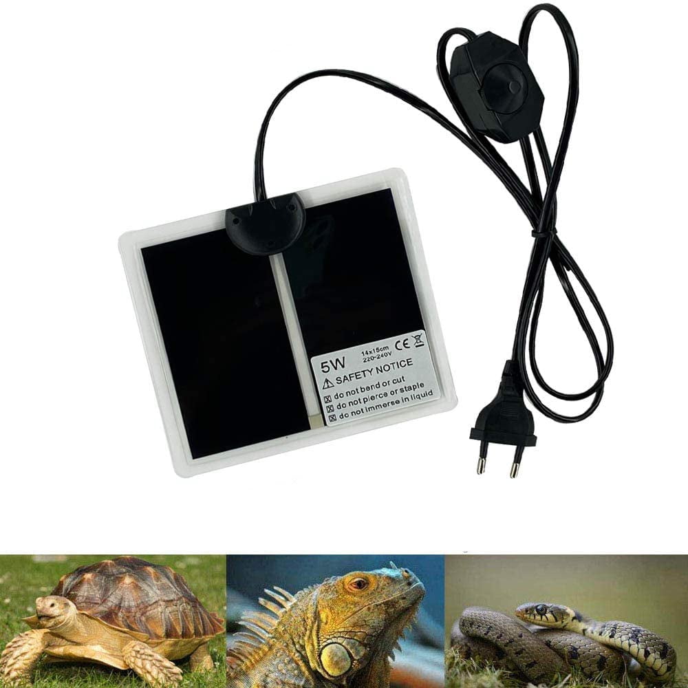 Reptile Heat Mat, 15x14CM Adjustable Terrarium Heat Mat with