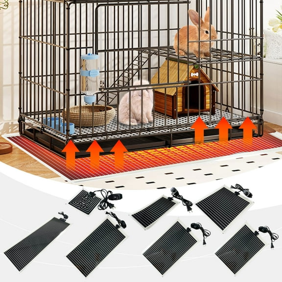 Reptile Heat Mat with Temperature Adjustment, 110V 5W Reptile Heating Pad Under Tank Terrarium, Climbing Pet Feeding Box Insulation Pad for Snake, Frogs, Lizard, Turtle, Plant