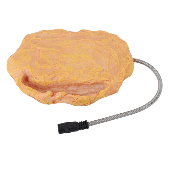 Reptile Heat Rock with Digital Temperature Control, 18x12cm Safe Heating Mat for Lizard, Turtle, Snake, 12V 5W, EU Plug