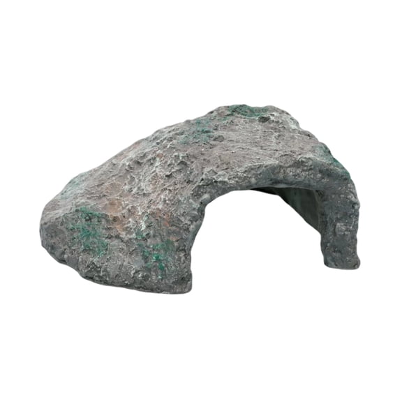 Reptile Hide Basking Platform Rock Terrace Resting Hideout, Decorative Ornament for Turtle Aquarium Tank, Resin Material, Natural Rock Scene, Stable Structure, A 11cm