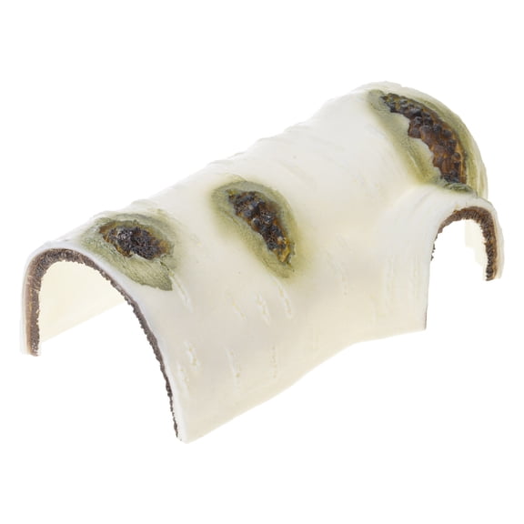 Reptile Hide Cave Small Animal Hideaway Artificial Birch Log Resin Hides Help Breeding for Snakes Lizards Leopard Gecko
