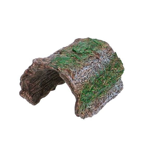 Reptile Hideout Box, Spider, Scorpion Reptile Hides and Caves Habitat Decor, Imitation Bark Resin Hidden Nest Tortoise Supplies-small