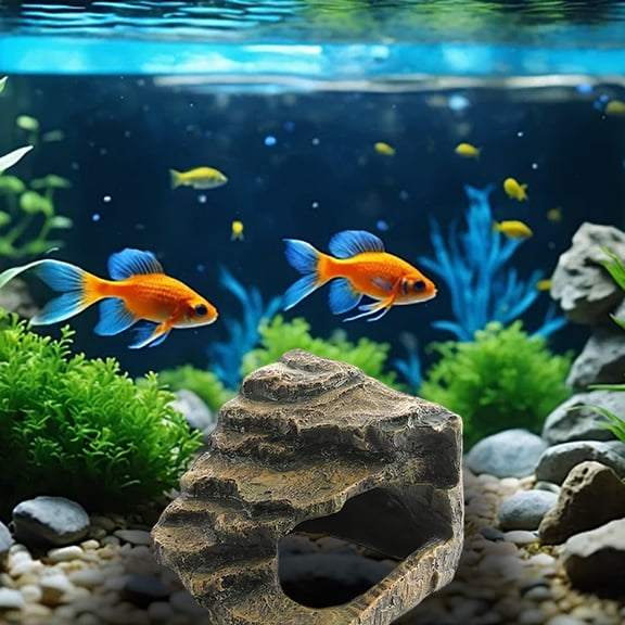 Reptile Hideout Rock Turtle Basking Platform Terrarium Natural Rock Landscape Decor Climbing Rest Shelter for Tortoise Gecko Amphibian Aquarium Tank Terrarium Habitat Decoration