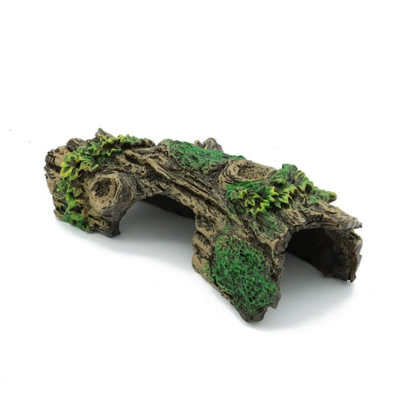Reptile Hideout Rotten Tree Lizard Leopard Gecko Hideaway Fish Shrimp Shelter Breeding Terrarium Tank Landscaping Resin Ornament (Withered tree trunks to avoid houses)