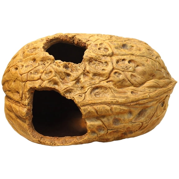 Reptile Hideout, Walnut Cave for Leopard Gecko, Gecko Terrarium Decor