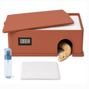 Reptile Humid Hide Snake Hide with a Temperature and Humidity Sensor for Snakes, Ball Pythons, Lizards & Geckos