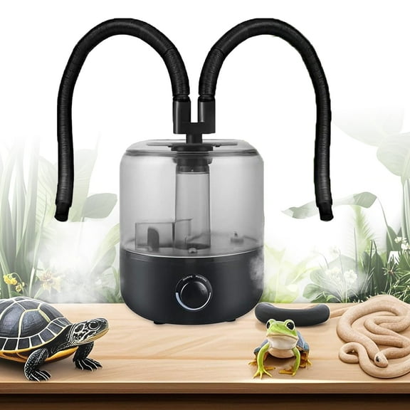 Reptile Humidifiers, 3L Diameter Double spray Reptile Fogger, Terrarium Humidifier, Plant humidifier, Terrariums Misting System for Paludarium, Vivarium, Reptiles, Amphibians