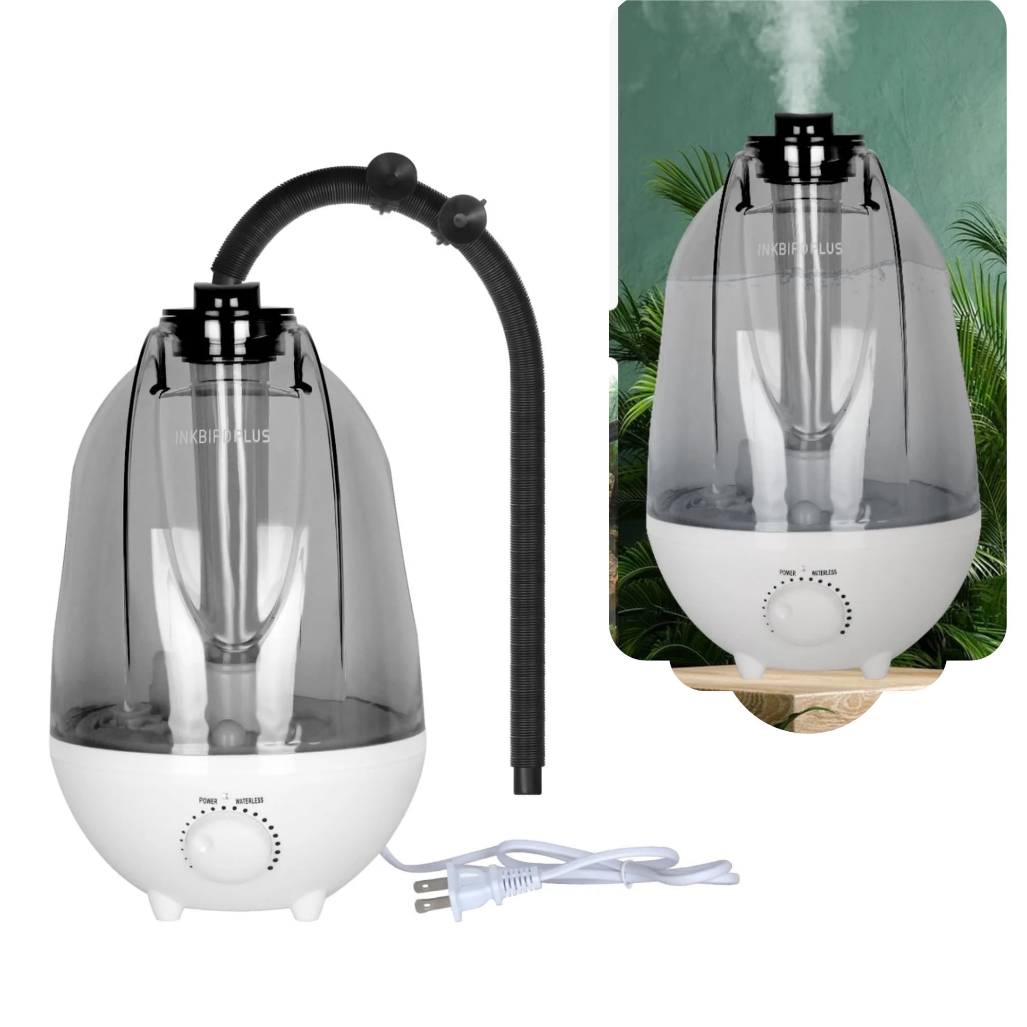 Reptile Humidifiers,Reptile Fogger Terrariums Tank Humidifier Fog Machine Mister,Ideal for Paludarium/Vivarium/Amphibians/Herps (Water Capacity: 1 Gallon/4L)