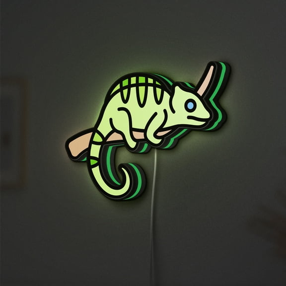 Reptile LED Lightbox - Exotic Pet Wildlife Terrarium Decor, Custom Led Sign for Home Office Shop Decor (Height 24 inch, 60cm)