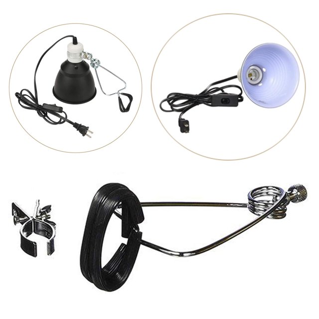 Reptile Lamp Clamp Turtle Heat A/B Holder Ceramic Socket Cover for
