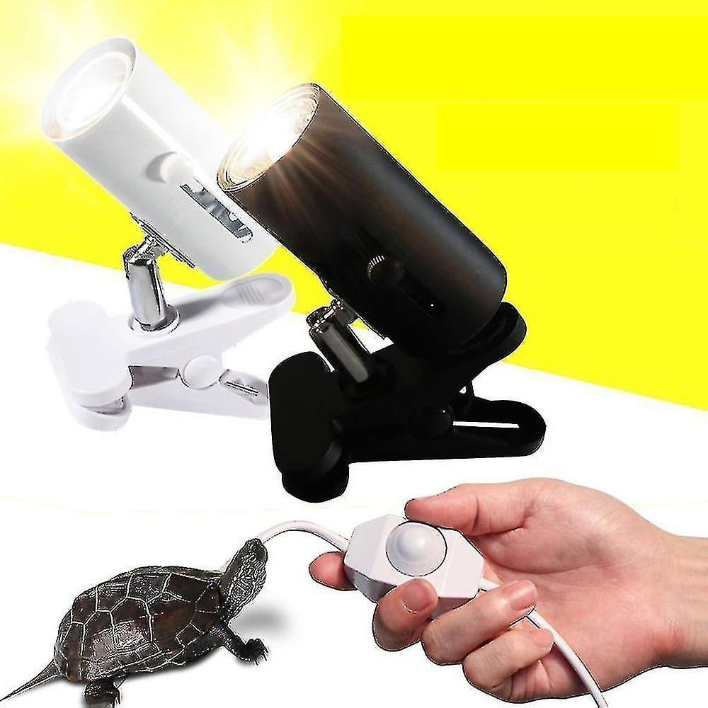 Reptile Lamp Kit With Clip-on Ceramic Light Holder Turtle Basking Uv ...