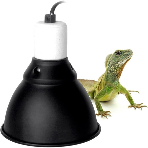Reptile Light Fixture,Reptile Heat Lamp Fixture,For Turtle Bearded Dragon Lizards Snake,Reptile Glass Terrariums(Black)