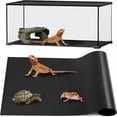 thumbnail image 1 of Reptile Mat,Reptile Terrarium Substrate Liner for Leopard Gecko, Lizard,Snake,Tortoise,Reptile Flooring 18x72 Inch Black, 1 of 2