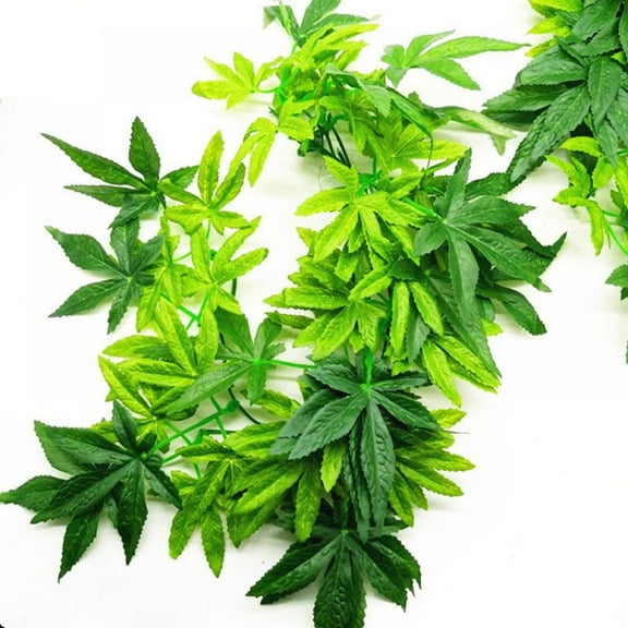 Reptile Plants, Amphibian Hanging Plants with Suction Cup for Lizards, Geckos, Bearded Dragons, Snake, Hermit Crab Tank Pets Habitat Decorations