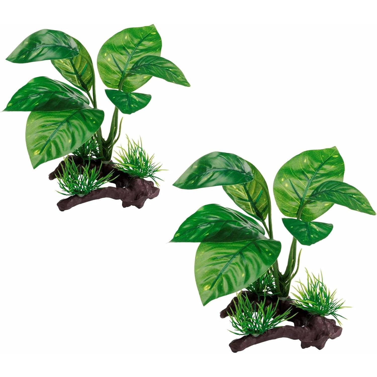 Curated visual reference: Picture Idea: Reptile Plants Artificial Aquarium Decorations For Fish Tank 2 Pcs