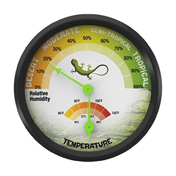 Reptile Rearing Box DialGauge High-Accuracy Temperature Humidity Thermometer