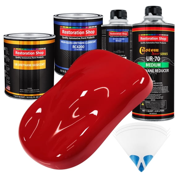 Reptile Red Quart URETHANE BASECOAT CLEARCOAT Car Auto Body Paint Kit