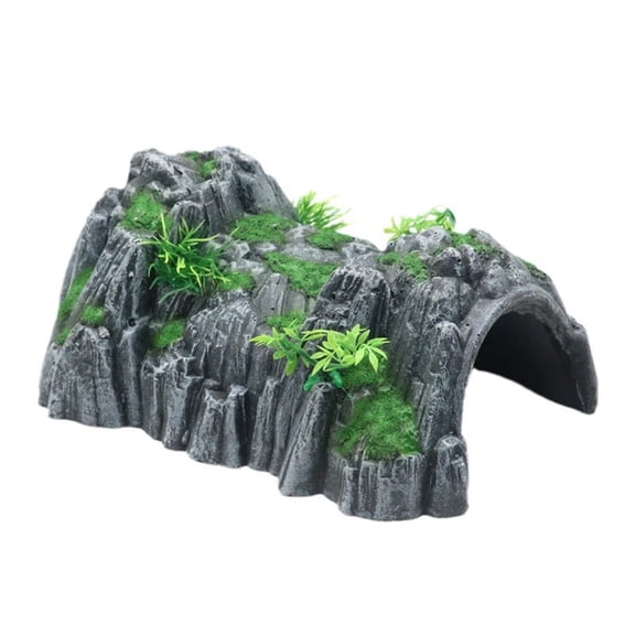 Reptile Rock Hide Cave Large Reptile Habitat Turtle Hideouts Cave for Lizards Bearded Dragon Leopard Gecko Snake Amphibians Fish,small size