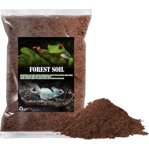 Reptile Soil Substrate Fluffy Small-Strand Reptile Substrate and Snake Bedding Clean Natural Terrarium Bedding for Lizards Snakes Tortoises Tarantulas