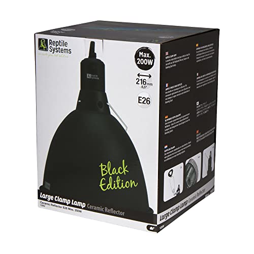 Reptile Systems Ceramic Reflector Clamp Lamp Black Edition Basking