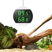 Reptile Tank Thermometer, AMIR LED Reptile Thermometer Hygrometer ±1.8? High Precision USB Power Reptile Tank Accessories Digital Reptile Tank Thermometer for Snake Chameleons Gecko Frog Turtle