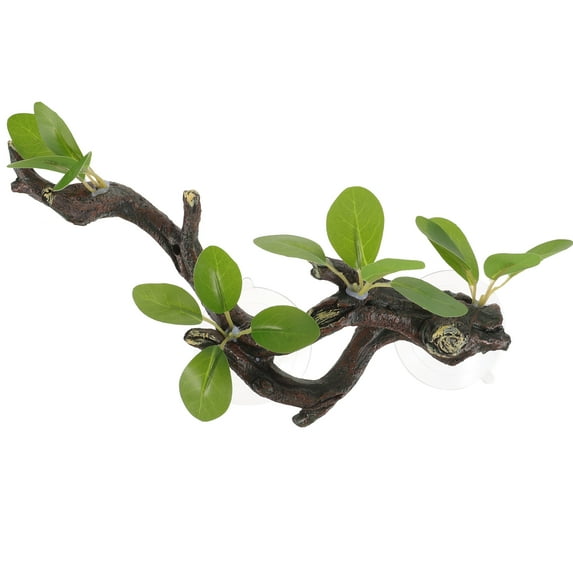 BESTONZON Aquarium and Reptile Terrarium Resin Branch Decor with Strong Suction and Natural Texture