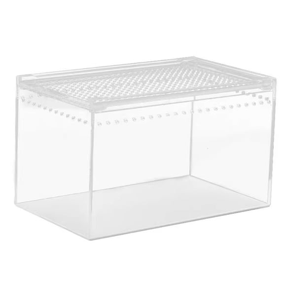 Reptile Terrarium Enclosure Acrylic Tarantula Breeding Box Magnetic Hermit Crab Habitat Tank Transparent Jumping Spider Cage for Insect Snail Amphibians Sling Isopods20*15*10cm