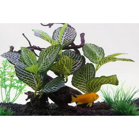 Reptile Terrarium Forest Tree with Plant Leaves for Amphibian Habitat Décor