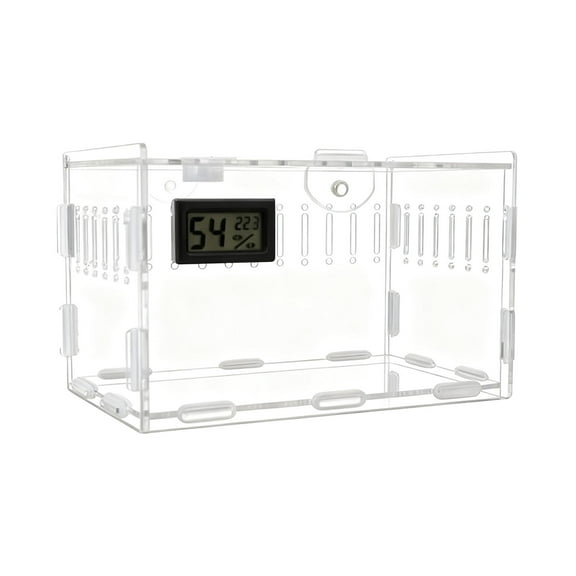 Reptile Terrarium Spider Cage Acrylic Enclosure Tarantula Container Sturdy Transparent Home Use
