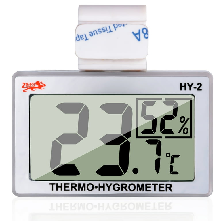 LXSZRPH Reptile Thermometer Hygrometer with High Low Temperature Alarm Digital Aquarium Thermometer Temperature Humidity Meter Gauge for Reptile