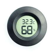 Reptile Thermometer, Hygrometer Thermometer Mini Digital Lcd Monitor Indoor/outdoor, Potable Small Round Thermometer Lcd Digital Gauge Monitor Hygrometer Fahrenheit/celsius/