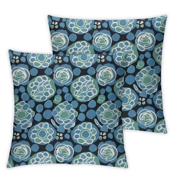 Reptile Throw Pillow Cushion Case Pack of , Turtles and Crocodiles Pattern Geometric Half Rounds Sleepy Head Gator Design, Modern Accent Double-Sided Digital Printing, , Green Blue