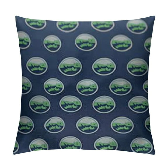 Reptile Throw Pillow Cushion Case, Turtles and Crocodiles Pattern Geometric Half Rounds Sleepy Head Gator Design, Modern Accent Double-Sided Digital Printing, Green Blue