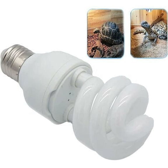 Reptile Uvb Light for Vitamin D Production, Tortoise Bulbs Energy Saving Compact, Spiral Tube Uvb Bulb, Desert Environment Simulation, Safe Calcium Transformation Promotion, 10.0,