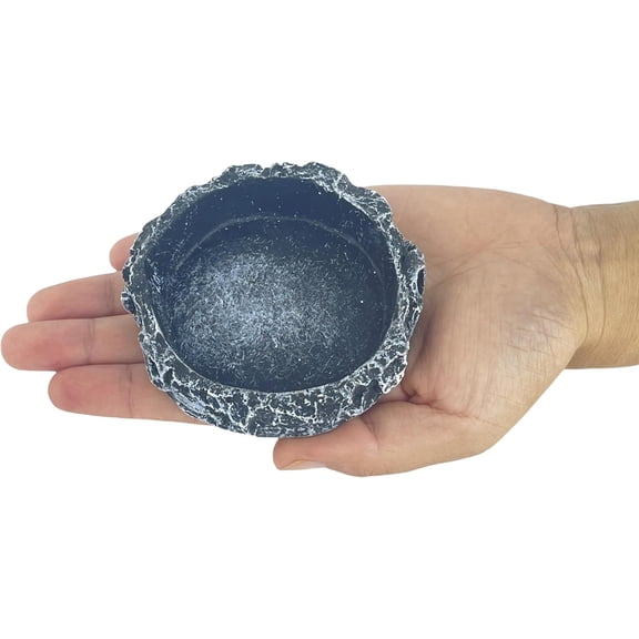 Reptile Water Dish Food Bowl Set with Feeding Tweezers Tong for Leopard Gecko Lizard Frog Snake Chameleon Tortoise