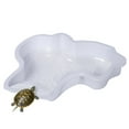 thumbnail image 1 of Reptile Water Dish with Ramp - Extra Large Shallow Bathing Pool & Feeding Bowl for Tortoise, Turtle, Bearded Dragon, Gecko, Snake & Lizard - Easy-Clean Habitat Accessory, 1 of 4