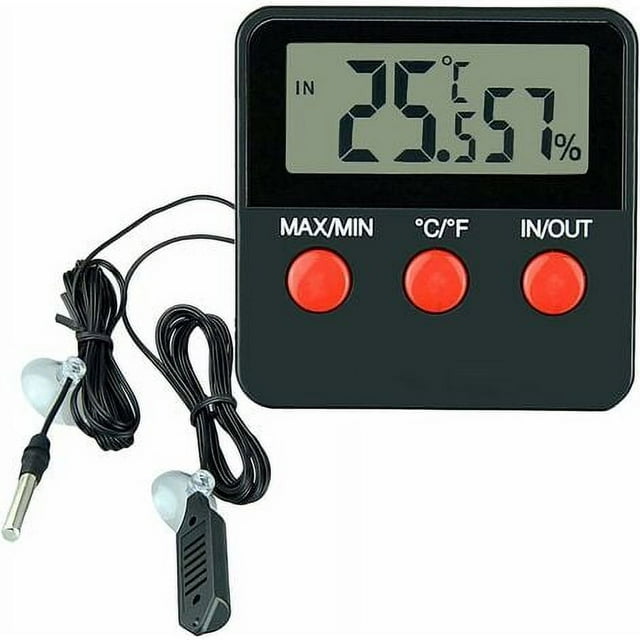 Reptiles Digital Thermometer Hygrometer LCD Temperature and Humidity Gauge for Terrarium Pets