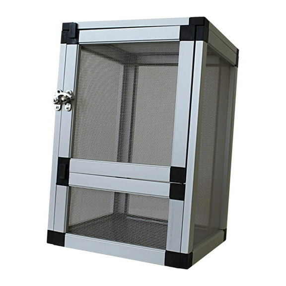 Reptiles Habitat Air Screen Cages Storage Ventilation Feeding Portable Reptile Cage Breeding Box for Frog Crickets Chameleons Gecko Turtle