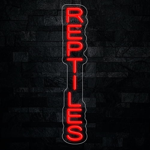 Reptiles Neon LED Sign 5"L x 27"H #32659